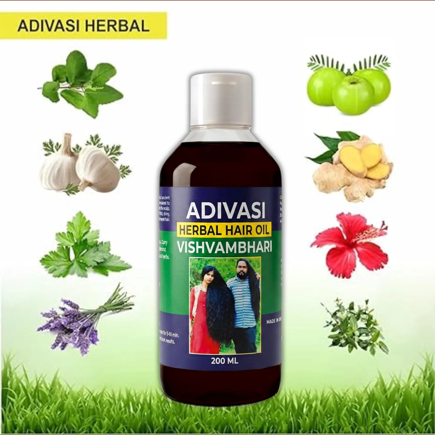 ADIVASI HERBAL HAIR OIL (VISHVAMBHARI) Mero Deal
