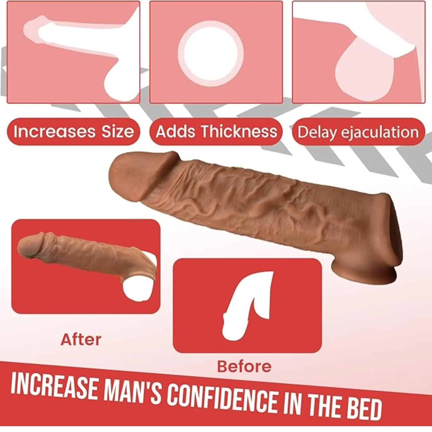 Silicone Sleeve (Condom) (For Men) Mero Deal