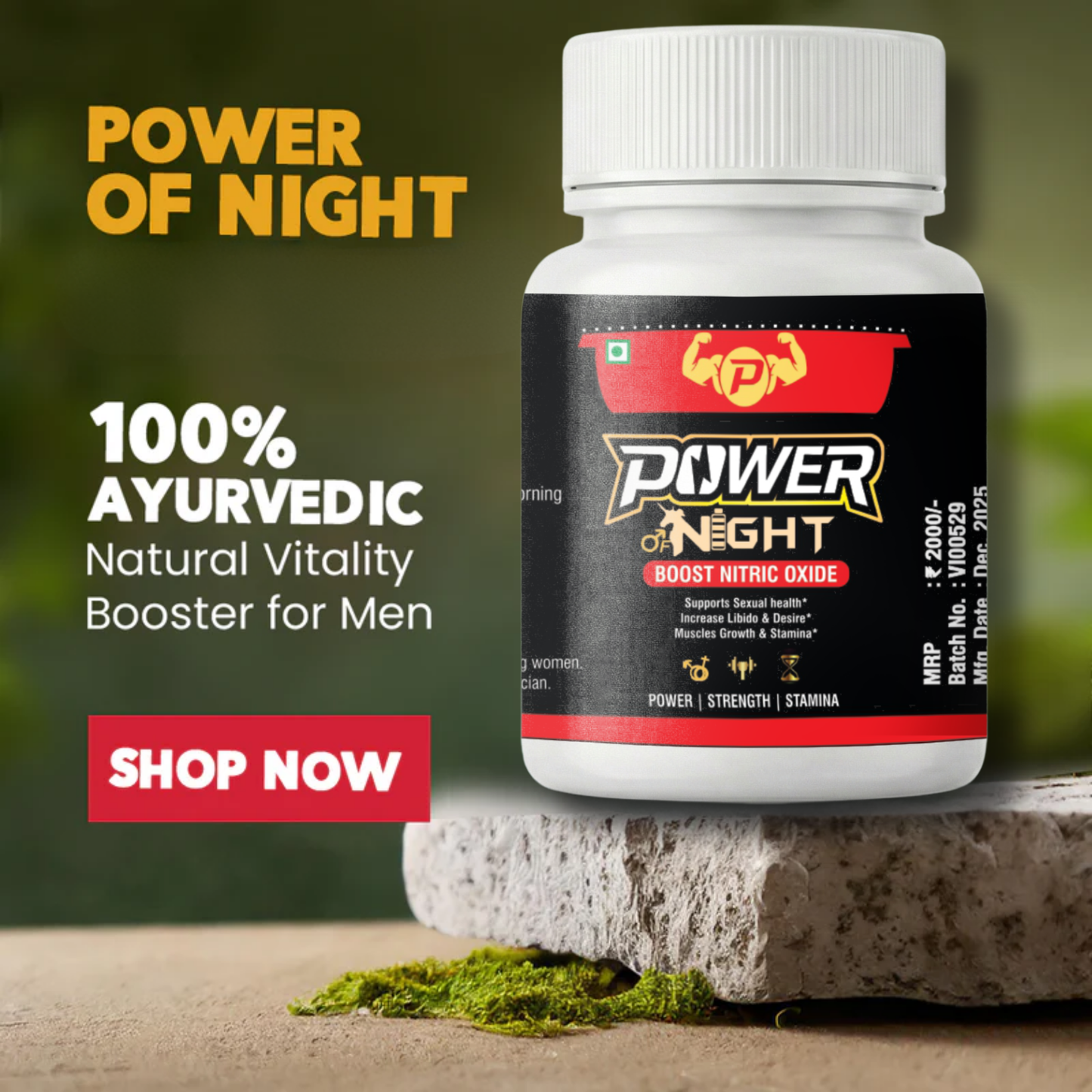 Power Of Night | 100% Ayurvedic Performance Booster(15 Caps) Mero Deal